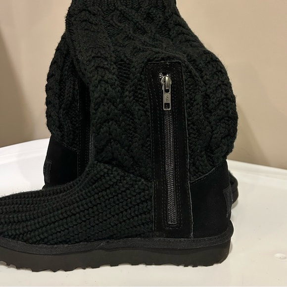 UGG Classic Cardy Cabled Knit Inside Zipper Boots - Picture 8 of 14